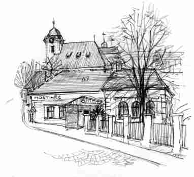 Kostel sv. Gotharda a hostinec Na slamnku